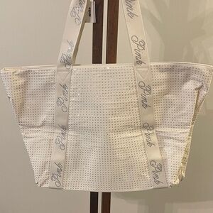 PINK Victoria's Secret White Rhinestone Tote Bag